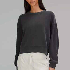 Lululemon Softstreme Perfectly Oversized Cropped Crew Black